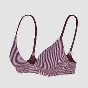 Savage X Fenty Cotton Essentials Unlined Bra - Purple Stripe